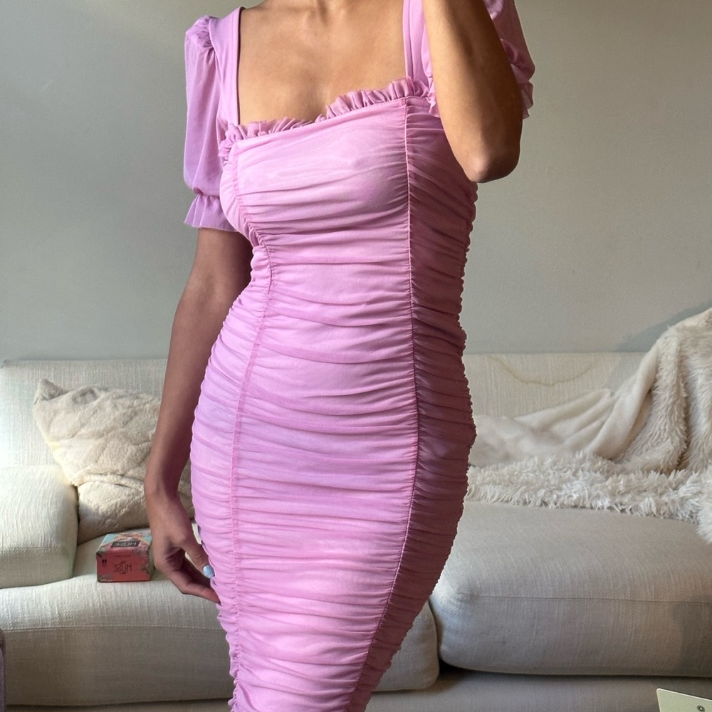 Light pink/purple midi dress